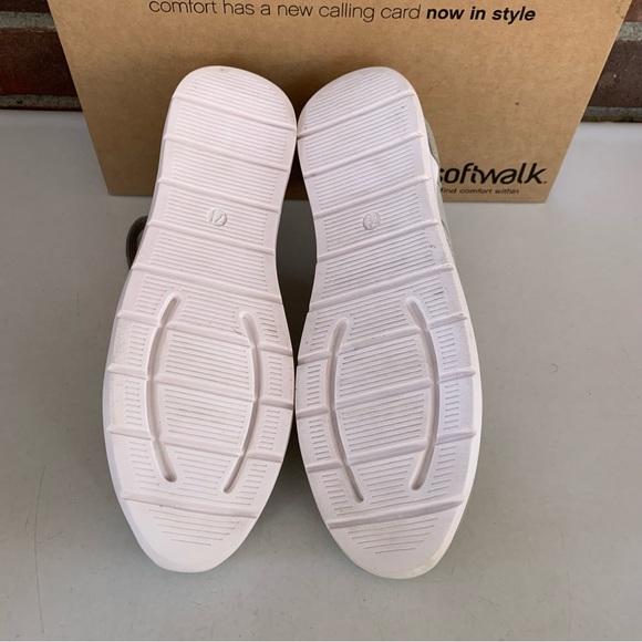 SoftWalk Womens Stella Grey Leather Athletic Training Lace Up Sneakers US 7.5 W - Picture 7 of 8